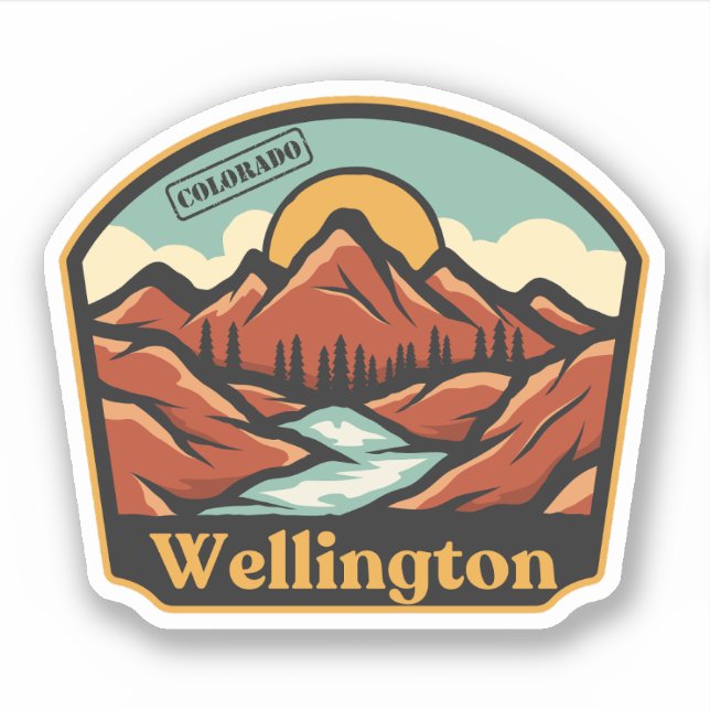 Pegatina de Wellington, Colorado (Anverso)