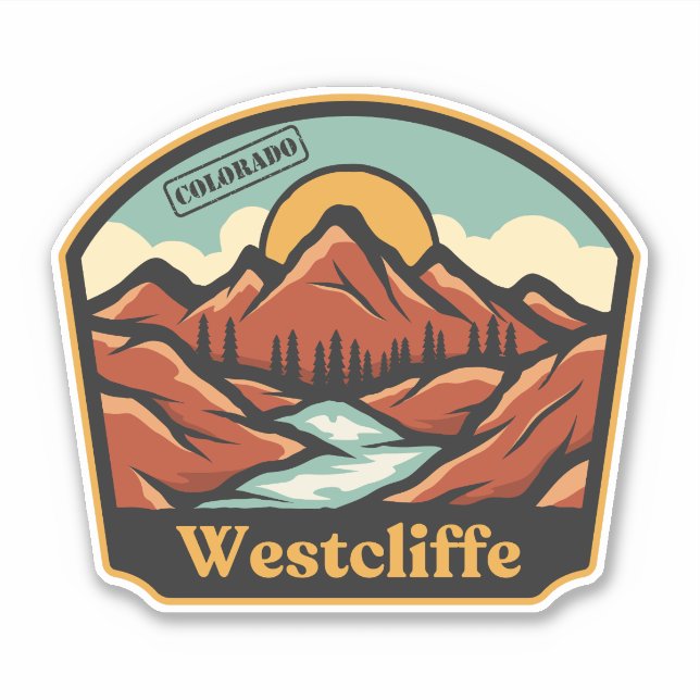 Pegatina de Westcliffe, Colorado (Anverso)