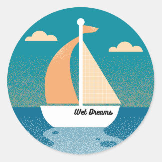 Pegatina de Wet Dreams Sailboat