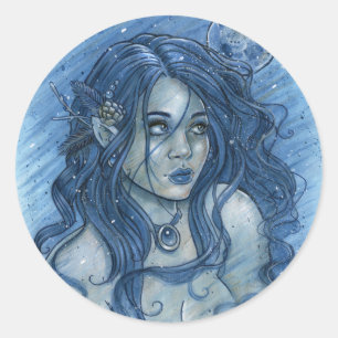 Pegatina de Winter Moon