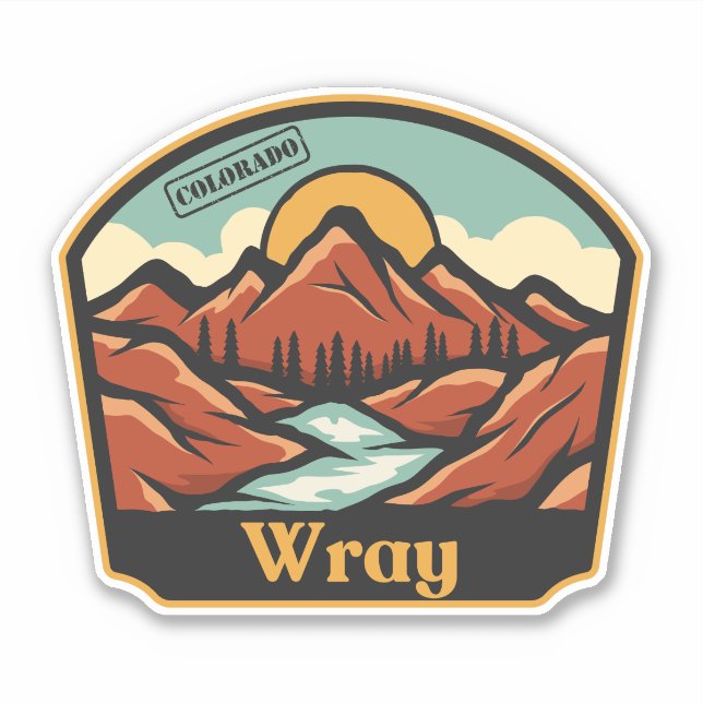 Pegatina de Wray, Colorado (Anverso)