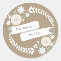 Pegatina de Wreath Beach y Banner