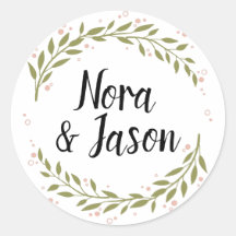 Pegatina de Wreath Personalizable