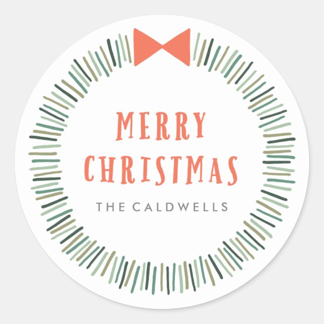 Pegatina de Wreath simple (Anverso)