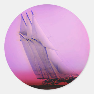 Pegatina de Yate de Carreras de Vintage