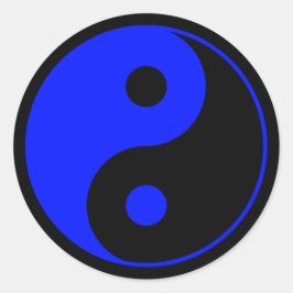 Pegatina de Yin Yang Azul