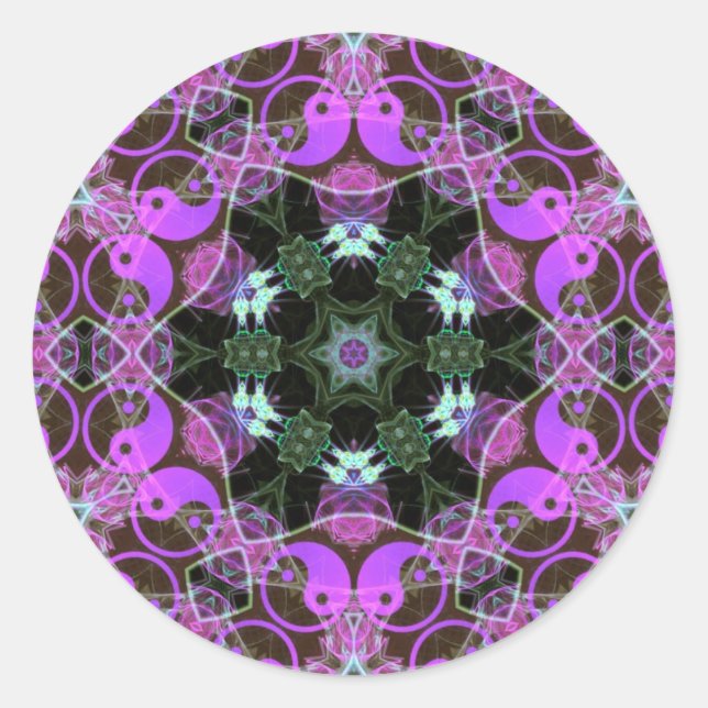 Pegatina de YinYang Hexagon (Anverso)