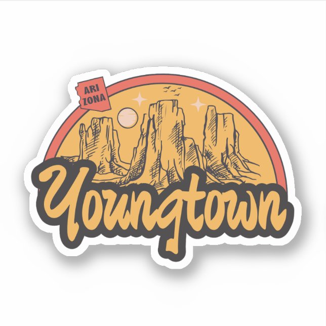 Pegatina de Youngtown, Arizona (Anverso)