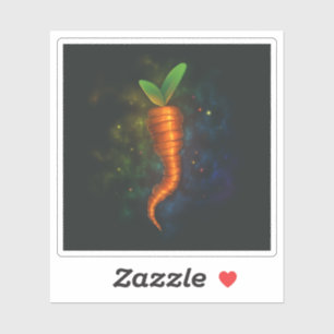 Pegatina de zanahoria deliciosa Square Scrapbook p