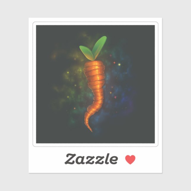 Pegatina de zanahoria deliciosa Square Scrapbook p (Hoja)