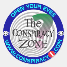 Pegatina de zona de conspiración (oscuro)