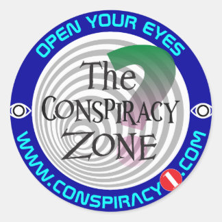 Pegatina de zona de conspiración (oscuro)