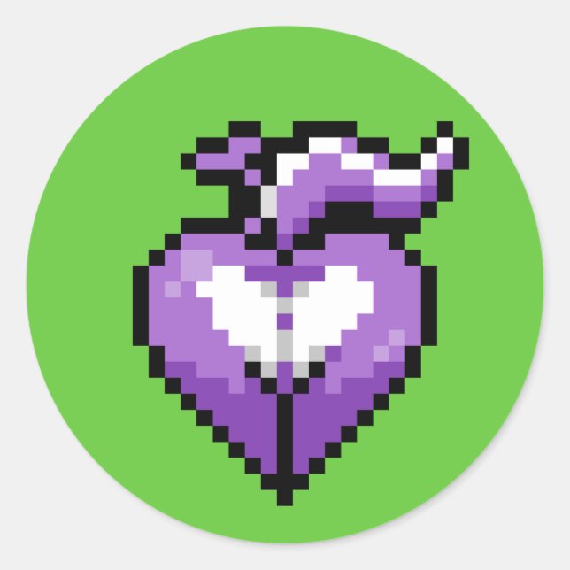 Pegatina de zorrillo morado seductor (Anverso)