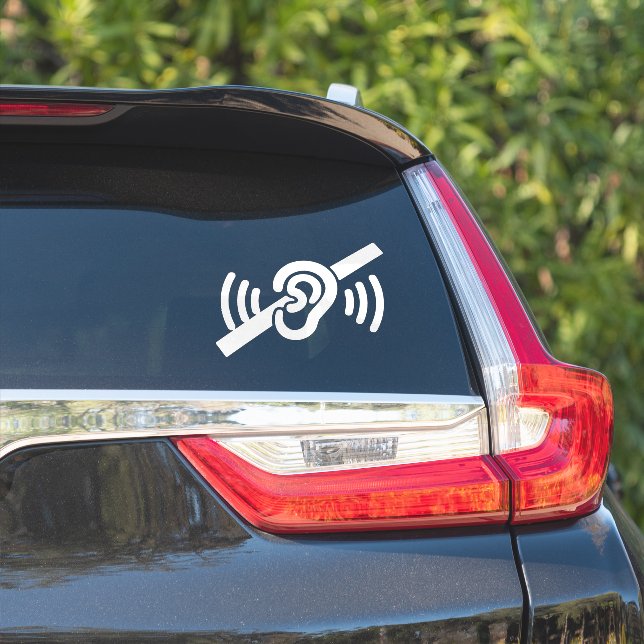 Pegatina Deaf Driver On Board Emergency Safety Alert Car (Lado del coche)