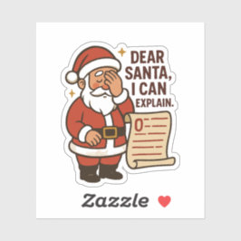 Pegatina Dear Santa, I Can Explain Sticker