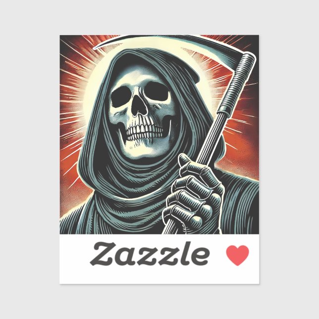 Pegatina death character illustration (Hoja)