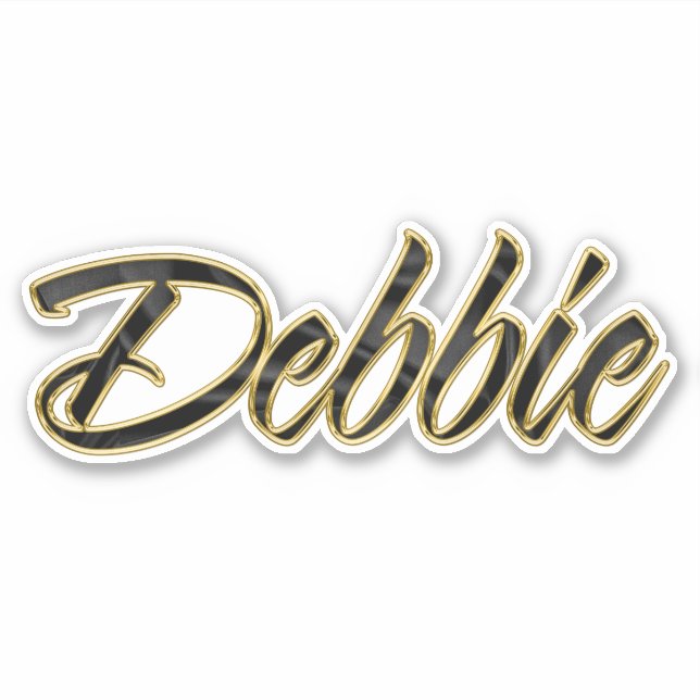 Pegatina Debbie black gold Lettering Aufkleber Sticker (Anverso)