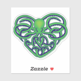 Pegatina Decadencia del diseño del tatuaje del pulpo tribal