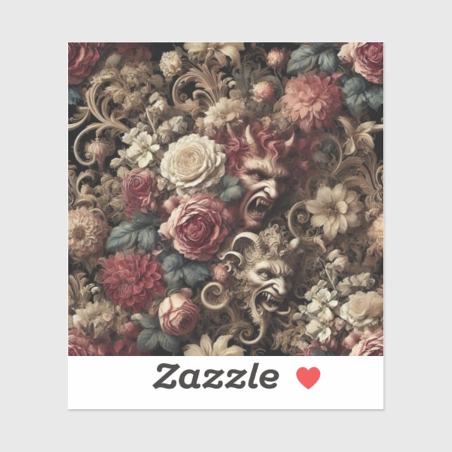 Pegatina Decadent Devilry - Barroco gótico (Hoja)