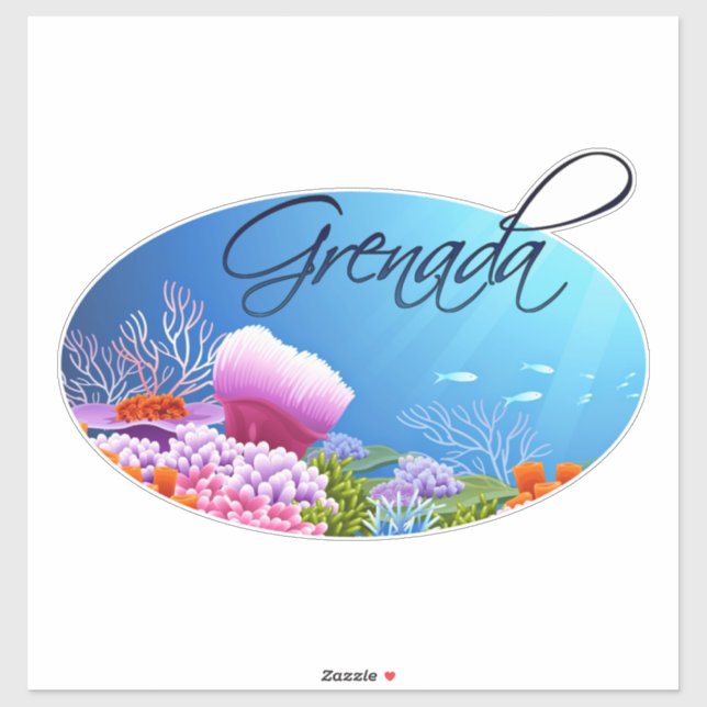 Pegatina Decal de Granada (Hoja)