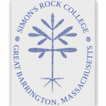 Decal de sellado azul de vinilo rectangular