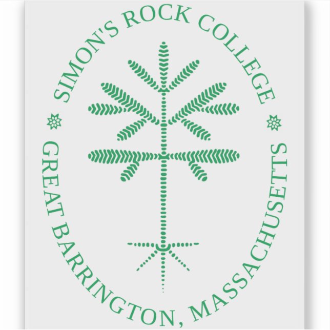 Pegatina Decal de sellado verde de vinilo rectangular (Anverso)