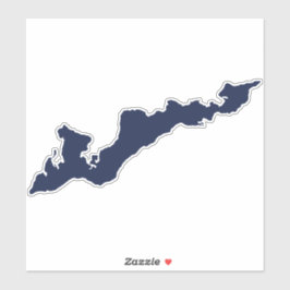 Pegatina Decal de Silhouette Island Fishers - Azul