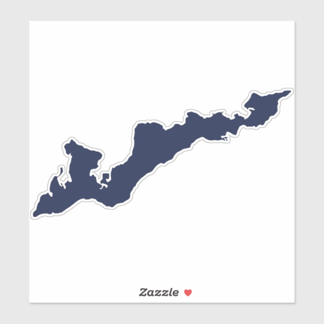 Pegatina Decal de Silhouette Island Fishers - Azul (Hoja)