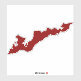 Pegatina Decal de Silhouette Island Fishers - Rojo