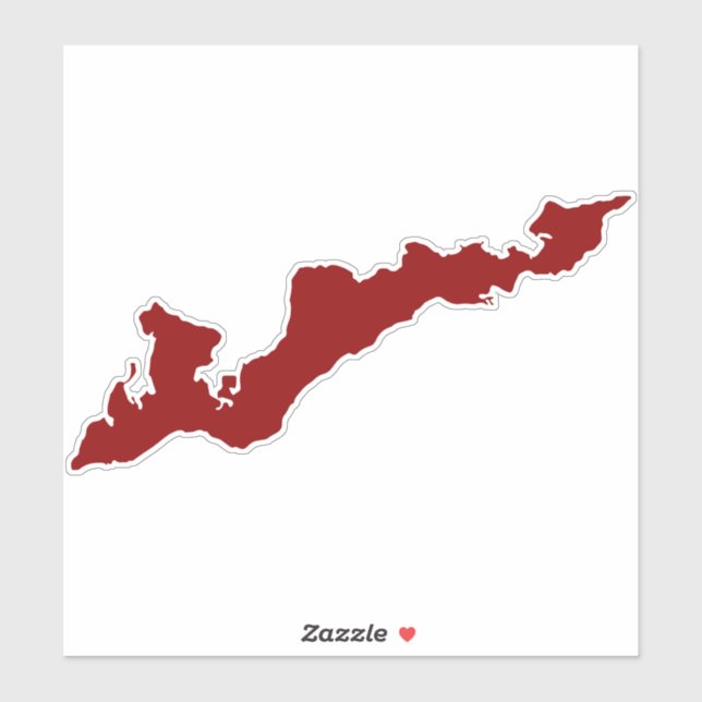 Pegatina Decal de Silhouette Island Fishers - Rojo (Hoja)