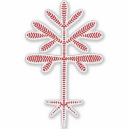 Pegatina Decal de vinilo con un enganche rojo