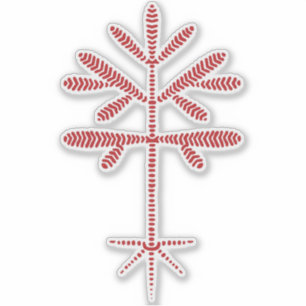 Pegatina Decal de vinilo con un enganche rojo