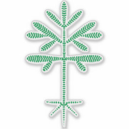 Pegatina Decal de vinilo con un enganche verde