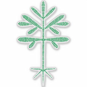 Pegatina Decal de vinilo con un enganche verde