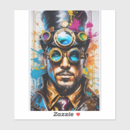 Pegatina Decal de vinilo para retrato de hombre