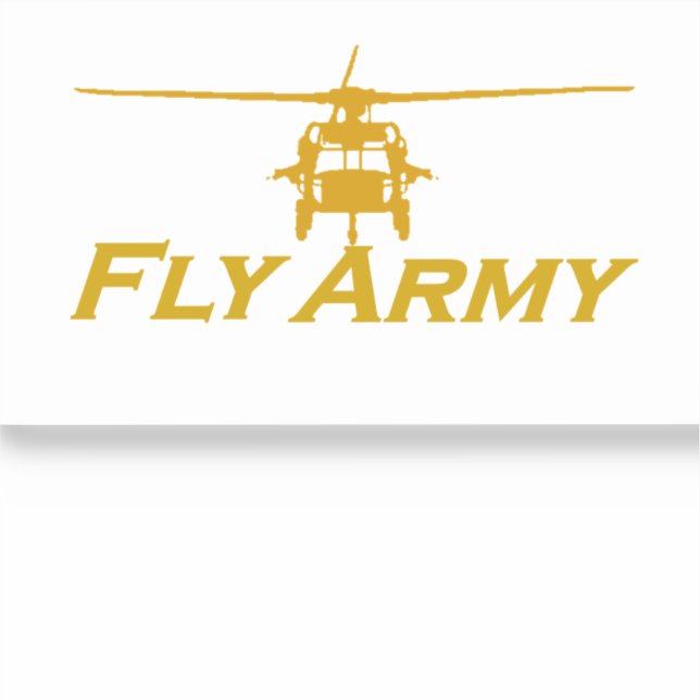 Pegatina Decal transparente frontal UH60 Blackhawk de 4" x  (Anverso)
