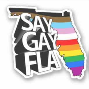 PEGATINA DECIR GAY FLA