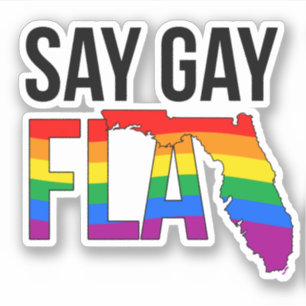 PEGATINA DECIR GAY FLA