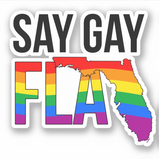 PEGATINA DECIR GAY FLA (Anverso)