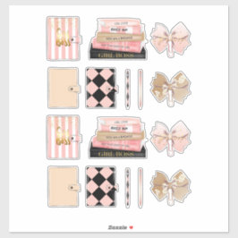 Pegatina Declaciones del planificador de alta moda de chica