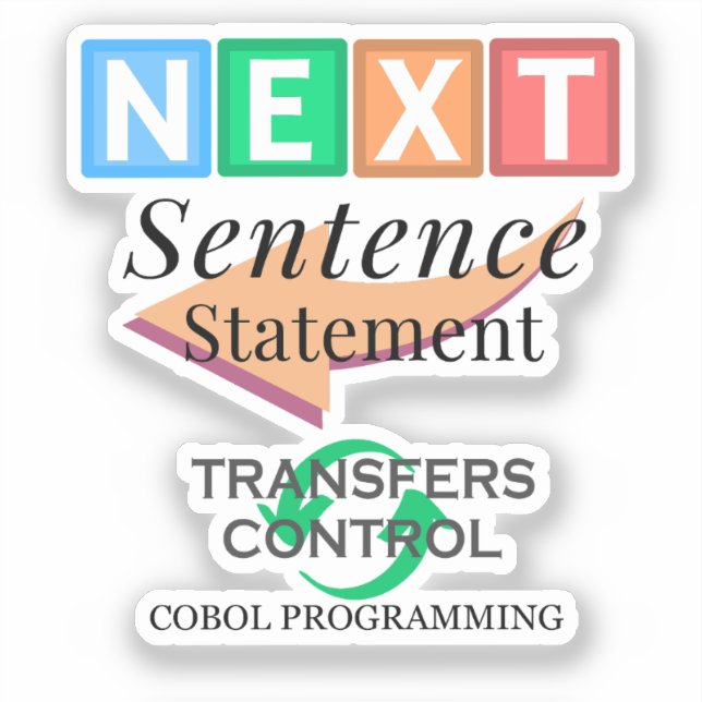 Pegatina Declaración de Siguiente Oración en Programación C (Anverso)
