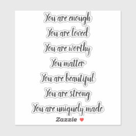 Pegatina Declaraciones de afirmación