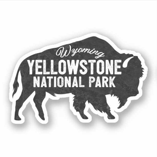 Pegatina Decoming del Parque Nacional Yellowstone (Anverso)