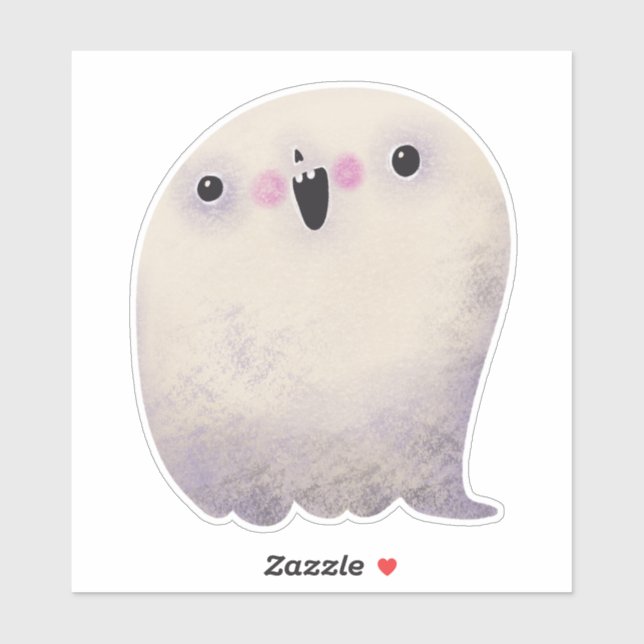 Pegatina Decoración de Halloween Cuidada Fantasma (Hoja)