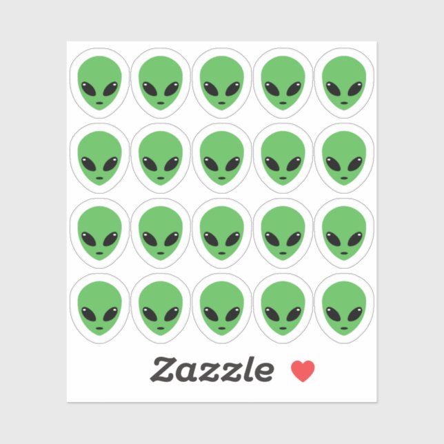 Pegatina Decoraciones de fiesta alienígena Planificador Buj (Hoja)