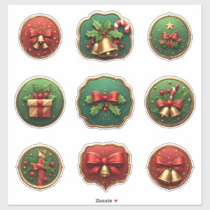 Pegatina Decoraciones Navideñas Festivas