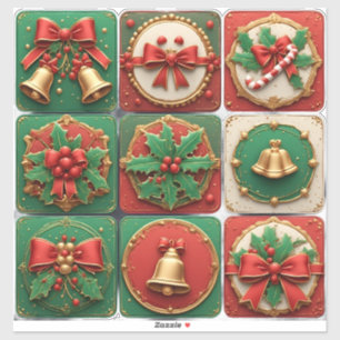 Pegatina Decoraciones Navideñas Festivas