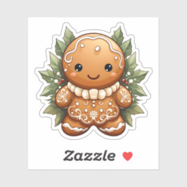 Pegatina Decoraciones navideñas pan de jengibre al horno co