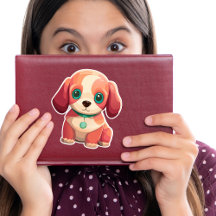 Pegatina decorativo de cachorro suave