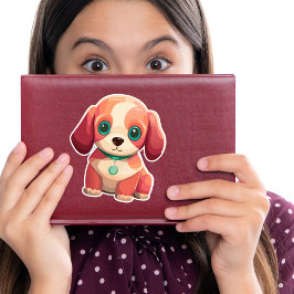 Pegatina decorativo de cachorro suave